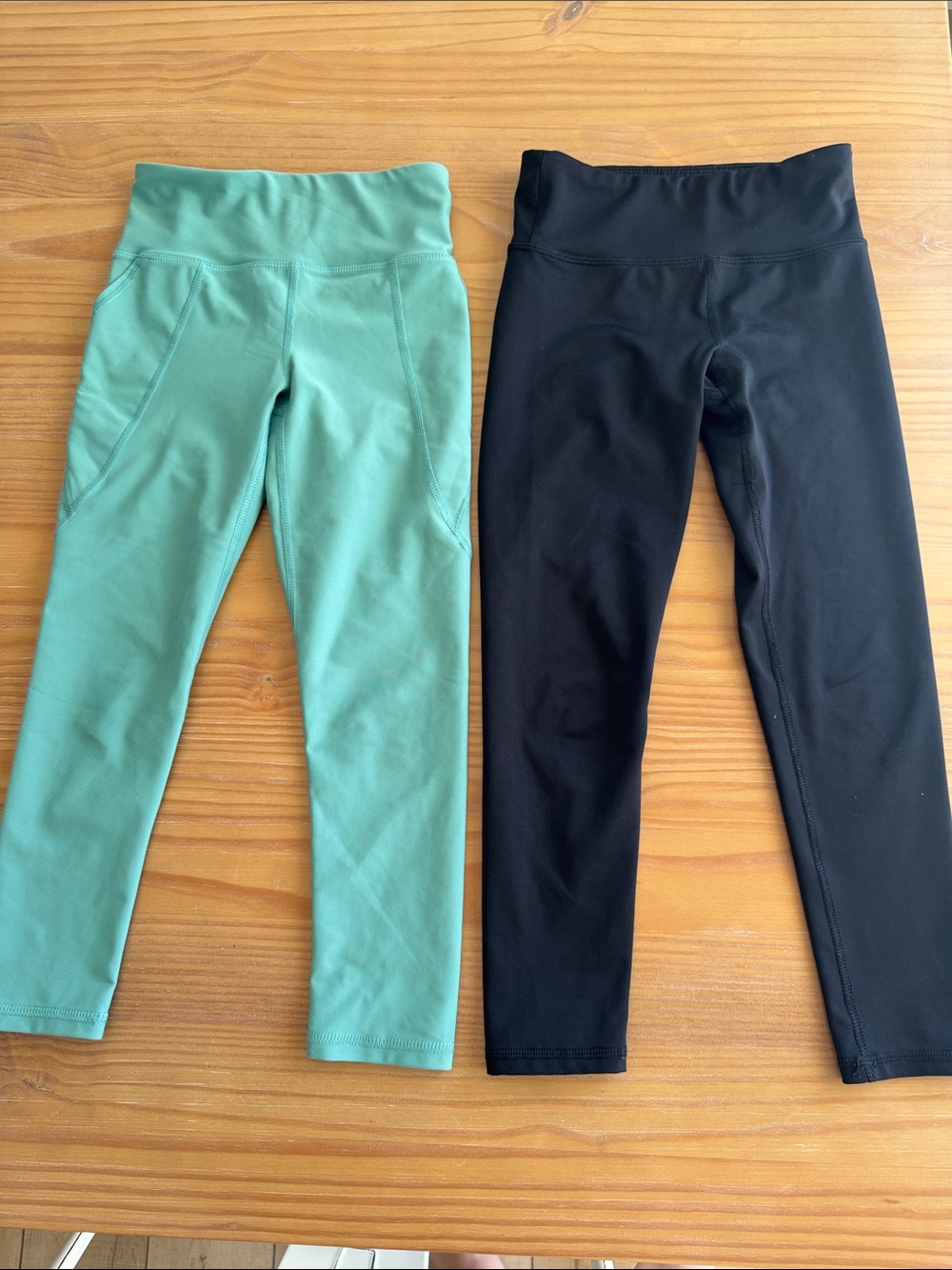 Old Navy Girls' Two-Pack Leggings - Teal Green & Black